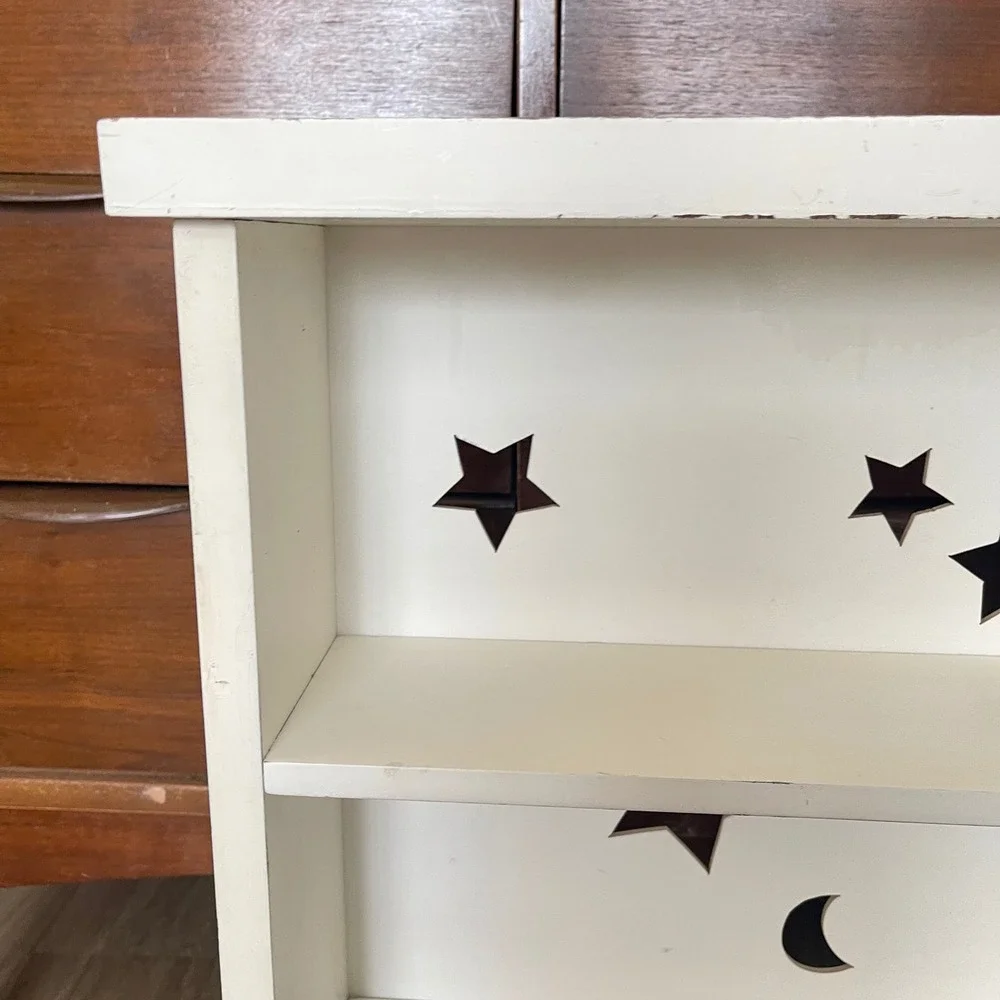 VTG celestial star moon Wall Hanging 23x19x6 Trinket Shelf Knick knack primative